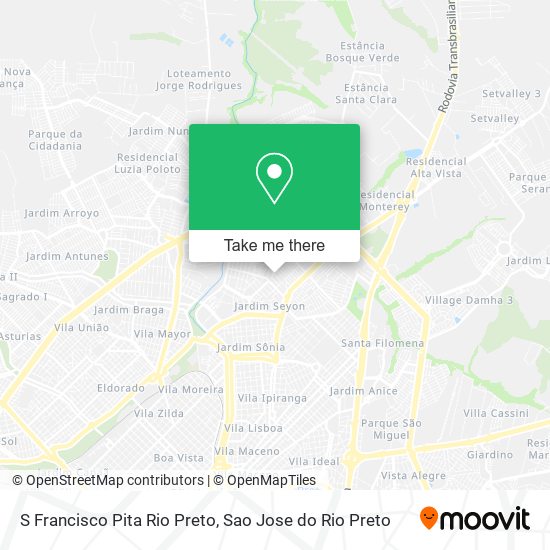 S Francisco Pita Rio Preto map