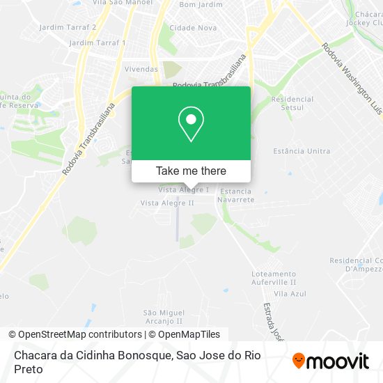Mapa Chacara da Cidinha Bonosque