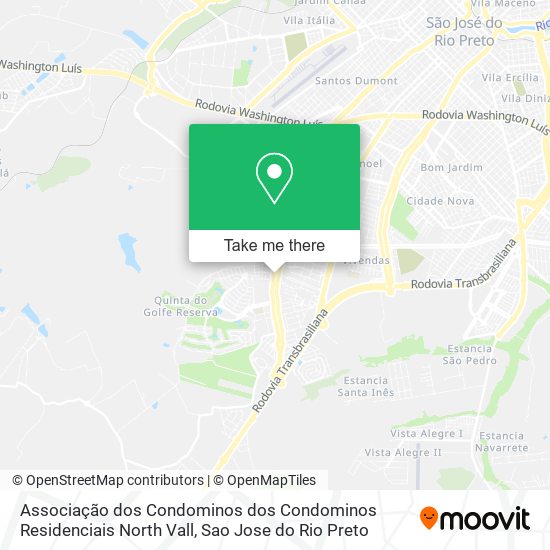 Mapa Associação dos Condominos dos Condominos Residenciais North Vall