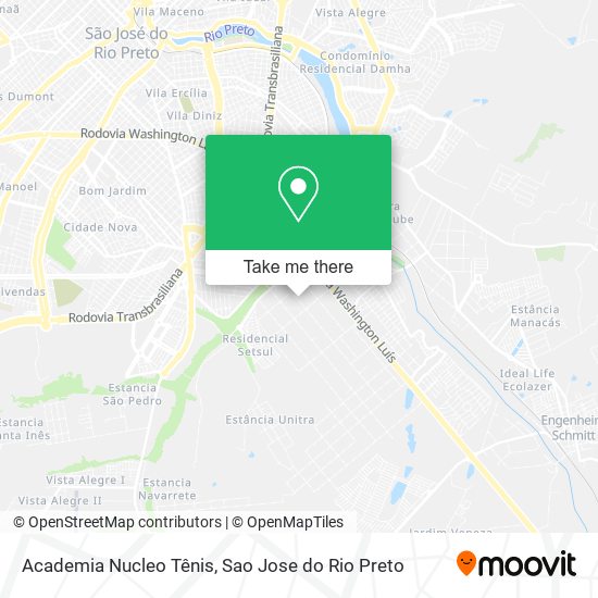 Academia Nucleo Tênis map