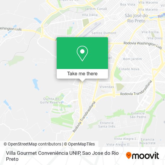 Mapa Villa Gourmet Conveniência UNIP