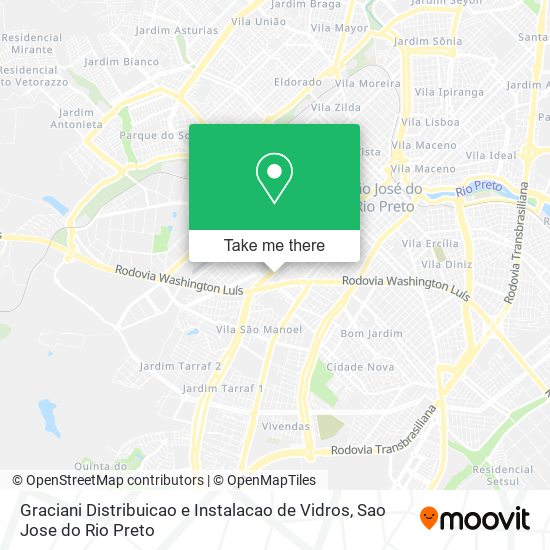Graciani Distribuicao e Instalacao de Vidros map