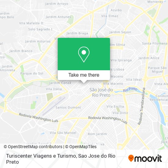 Mapa Turiscenter Viagens e Turismo