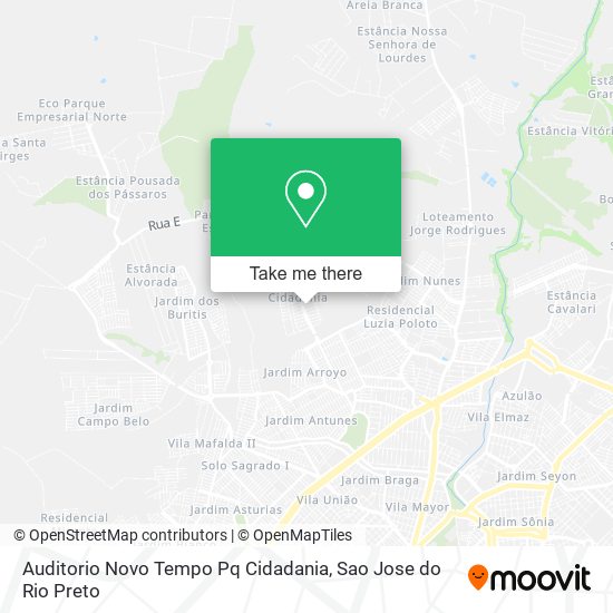 Auditorio Novo Tempo Pq Cidadania map