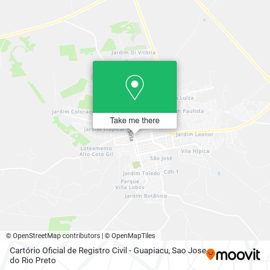 Cartório Oficial de Registro Civil - Guapiacu map