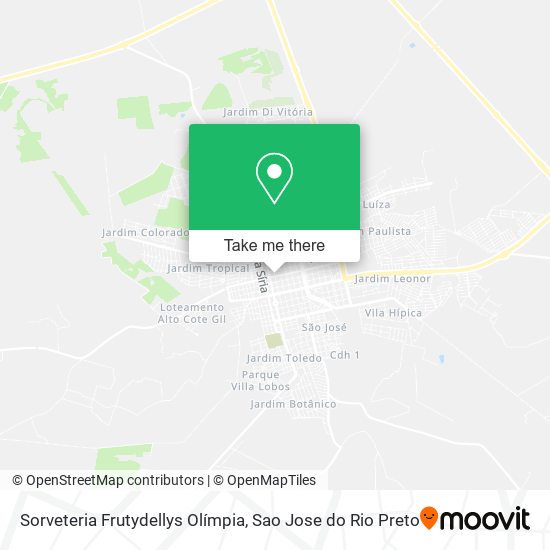 Sorveteria Frutydellys Olímpia map