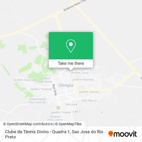 Clube de Tênnis Divino - Quadra 1 map