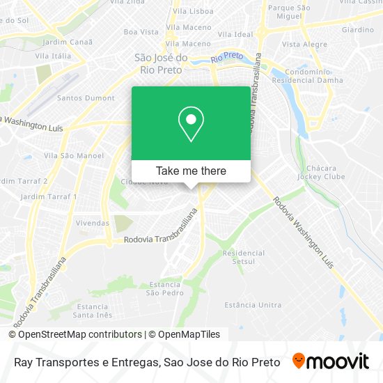 Mapa Ray Transportes e Entregas