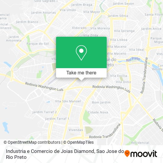 Industria e Comercio de Joias Diamond map