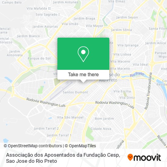 Associação dos Aposentados da Fundação Cesp map