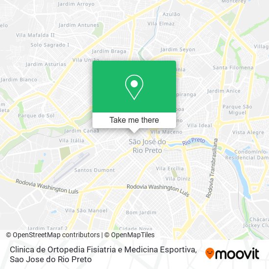 Clinica de Ortopedia Fisiatria e Medicina Esportiva map