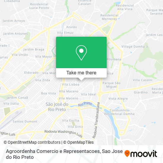 Agroordenha Comercio e Representacoes map