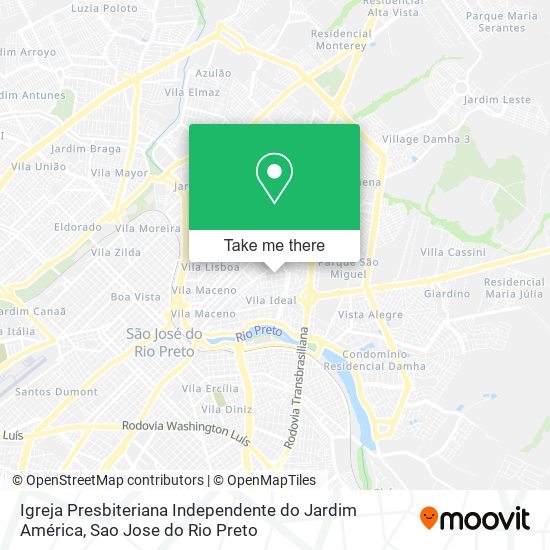 Igreja Presbiteriana Independente do Jardim América map