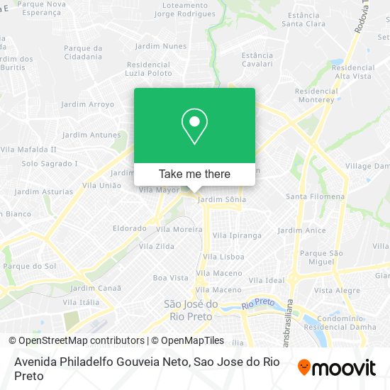 Mapa Avenida Philadelfo Gouveia Neto