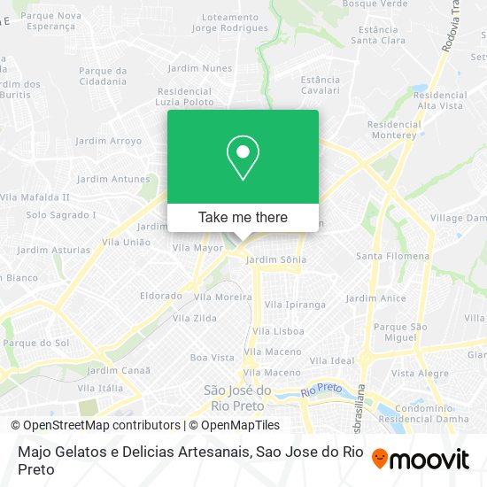 Majo Gelatos e Delicias Artesanais map