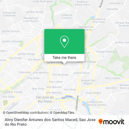 Aliny Dienifer Antunes dos Santos Maced map