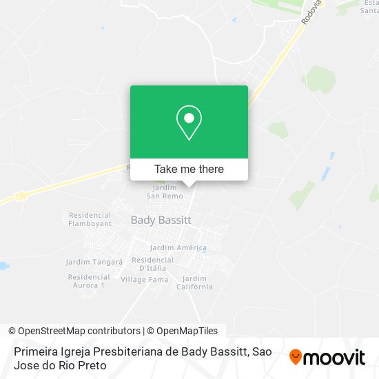 Primeira Igreja Presbiteriana de Bady Bassitt map