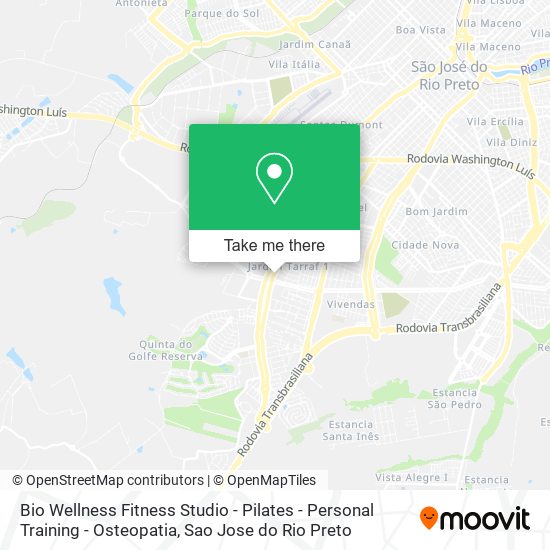 Mapa Bio Wellness Fitness Studio - Pilates - Personal Training - Osteopatia