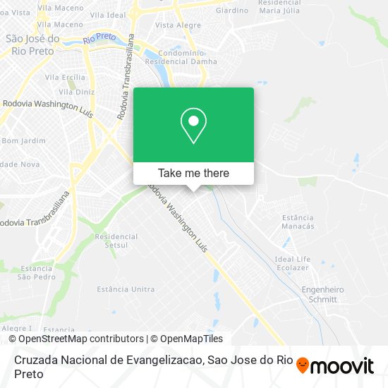 Cruzada Nacional de Evangelizacao map
