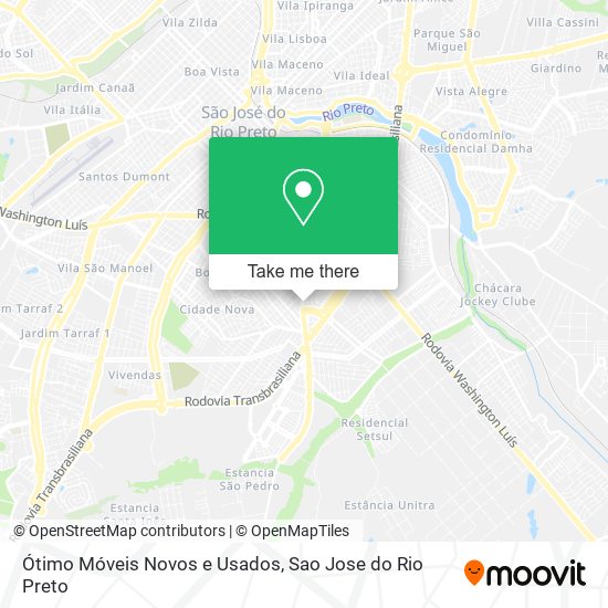 Ótimo Móveis Novos e Usados map