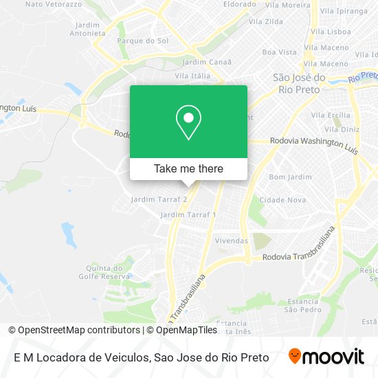 E M Locadora de Veiculos map