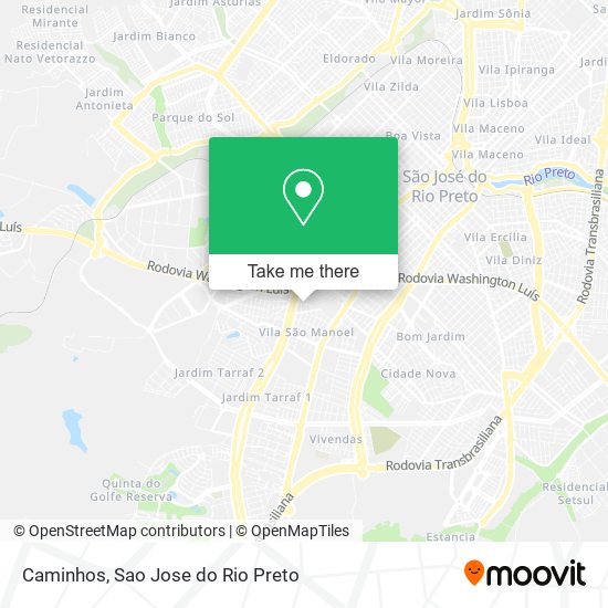 Caminhos map