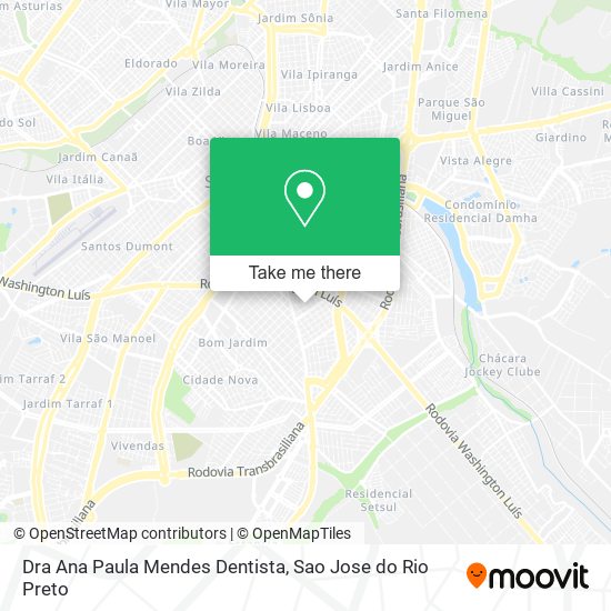 Mapa Dra Ana Paula Mendes Dentista