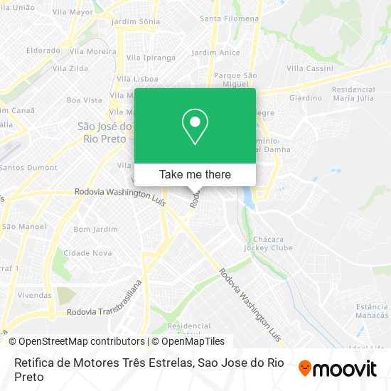 Mapa Retifica de Motores Três Estrelas