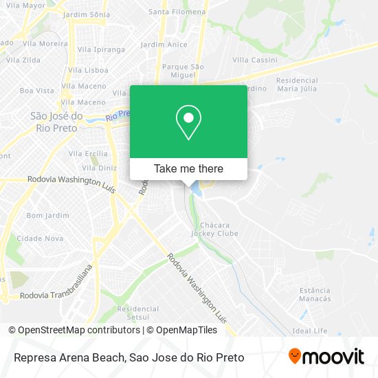 Represa Arena Beach map
