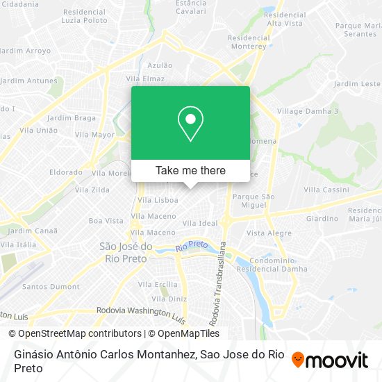 Ginásio Antônio Carlos Montanhez map