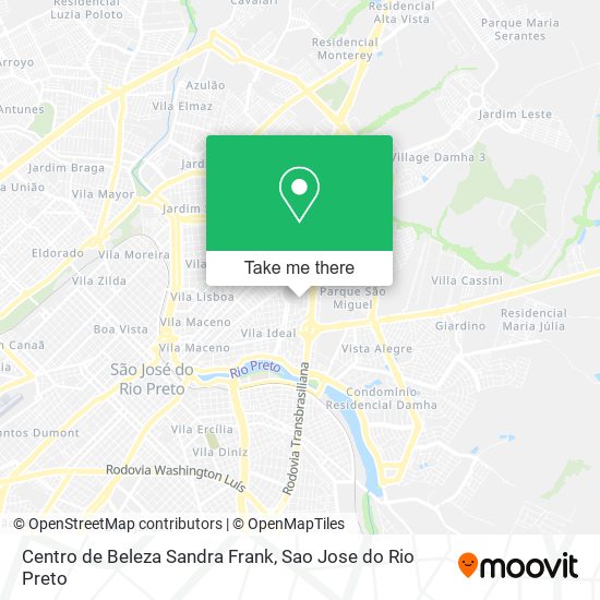Mapa Centro de Beleza Sandra Frank