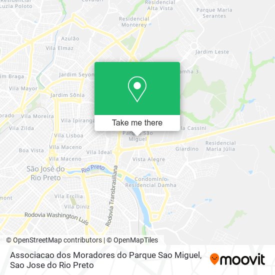 Associacao dos Moradores do Parque Sao Miguel map