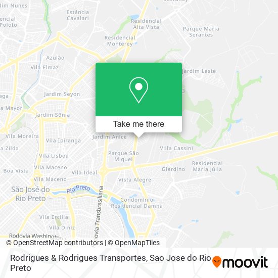 Rodrigues & Rodrigues Transportes map