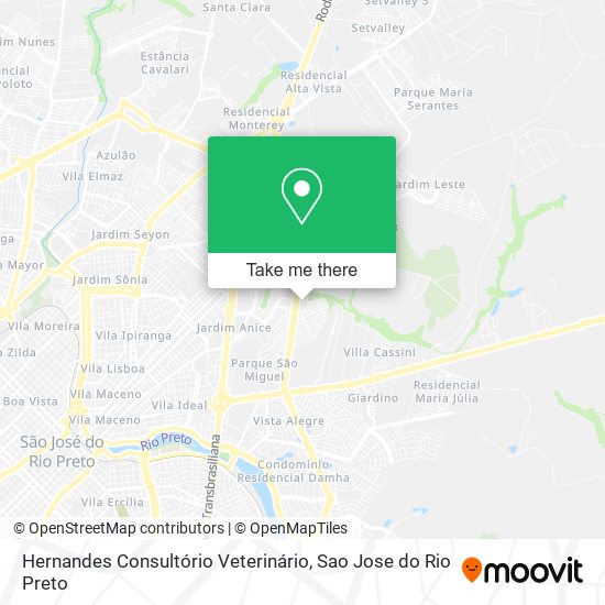 Hernandes Consultório Veterinário map