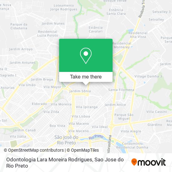 Odontologia Lara Moreira Rodrígues map