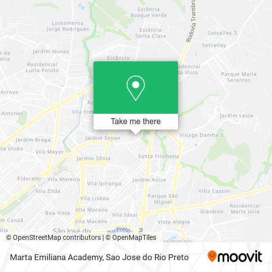Marta Emiliana Academy map