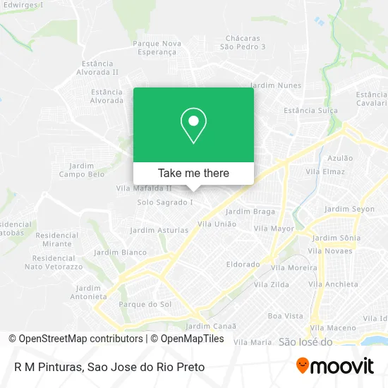 R M Pinturas map