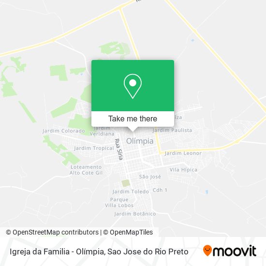 Mapa Igreja da Familia - Olímpia