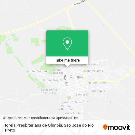 Igreja Presbiteriana de Olímpia map