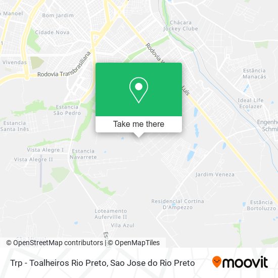 Trp - Toalheiros Rio Preto map