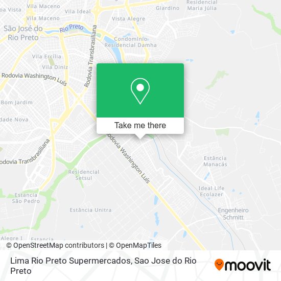 Lima Rio Preto Supermercados map