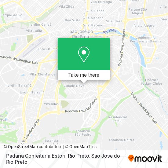Padaria Confeitaria Estoril Rio Preto map