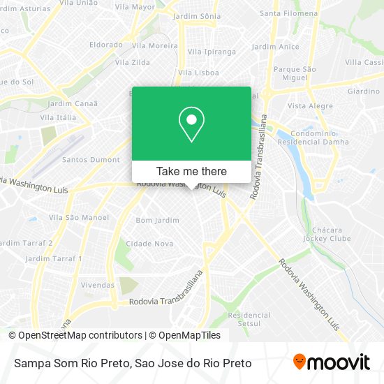 Sampa Som Rio Preto map