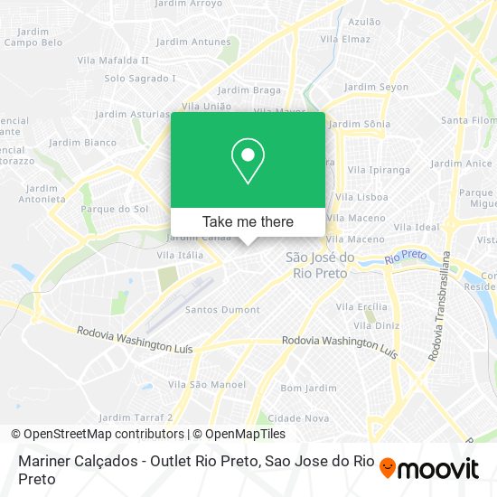 Mariner Calçados - Outlet Rio Preto map
