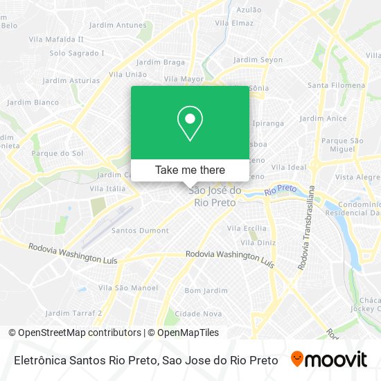 Eletrônica Santos Rio Preto map