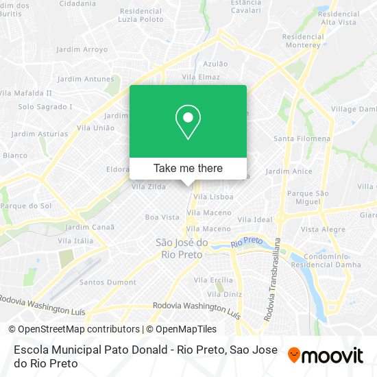 Escola Municipal Pato Donald - Rio Preto map