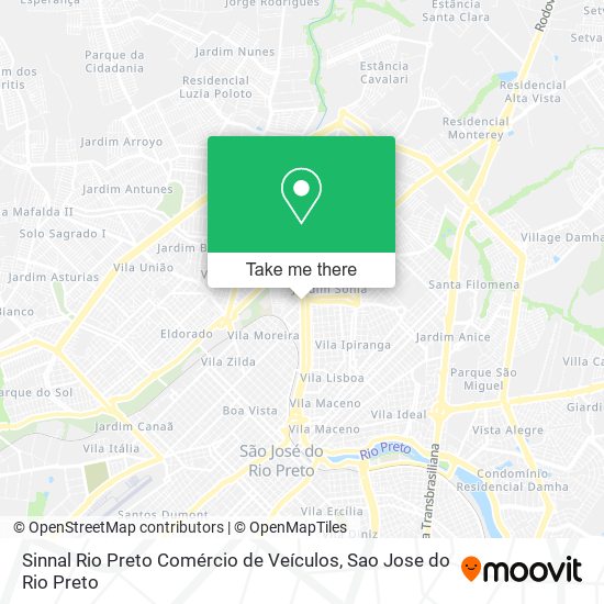 Sinnal Rio Preto Comércio de Veículos map