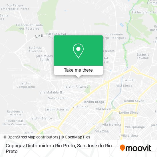 Copagaz Distribuidora Rio Preto map