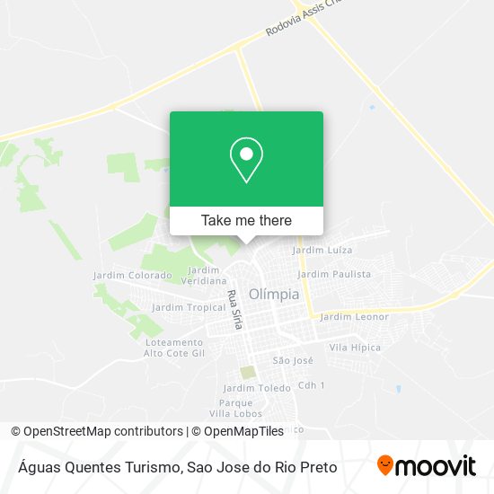 Águas Quentes Turismo map