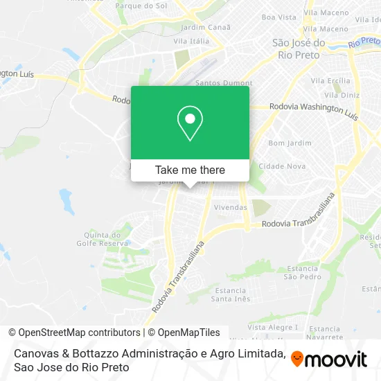 Mapa Canovas & Bottazzo Administração e Agro Limitada